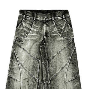 กางเกงแนวกอธิคแนวสตรีทพังค์แนวสตรีทร็อคแนวสตรีทสีดำกะโหลกศีรษะขนาดใหญ่ผลิตตามสั่งสำหรับ2025 - Product Image 3