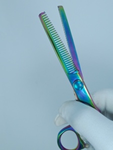 Haute Qualité Multicolore Pentax Chirurgical Cheveux Amincissement Ciseaux Nouvelle Arrivée Rasoir Bord En Acier Inoxydable pour Coiffeurs - Product Image 3