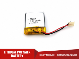 Batería de polímero de litio LiFePO4 al por mayor 552225-280mAh 3.7V 6g para consola de juegos y <span class=keywords><strong>auriculares</strong></span> inalámbricos 5.5x22x25mm 500 ciclos - Product Image 6