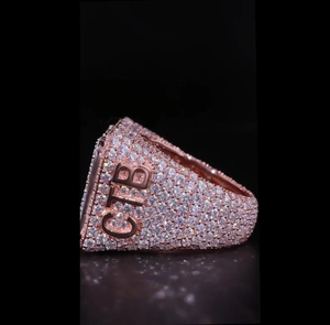 Bague personnalisée en argent sterling 925 plaqué rhodium avec diamant Moissanite VVS, style hip-hop, bague tendance pour homme - Product Image 6