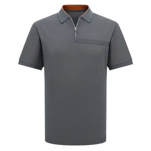 Venta al por mayor 100% algodón de los hombres para los polos de alta calidad transpirable de punto ropa casual con bordado sólido patrón de diseño - Product Image 1