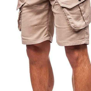 Pantalones cortos de alta calidad para hombre Verano Casual Sólido Retro Multi-Bolsillo Algodón Lona Pantalones cortos de carga finos - Product Image 6