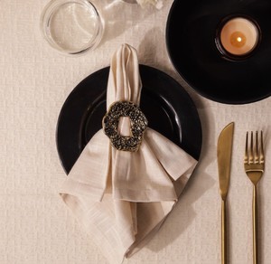 Bảng trang trí kim loại phụ kiện thanh lịch tiệc cưới tiệc sinh nhật bạc Rose vàng ống khăn ăn Nhẫn - Product Image 4