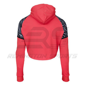 Wholesale Cropped Top Hoodie and Cotton Women Cropped Workout Hoodie With Custom logo and Design - Product Image 5