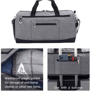 Sac de sport personnalisé imperméable à la mode, fabricant de sac de sport en Nylon pour Fitness et Gym - Product Image 4