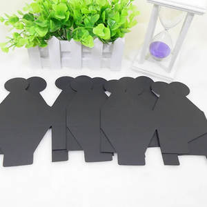 กล่องของขวัญกระดาษคราฟท์สีดำสีขาวใบโคลเวอร์งานฝีมือสำหรับงานแต่งงานขายส่งสบู่ขนมบรรจุภัณฑ์แบบกำหนดเองกล่อง - Product Image 4