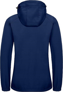 Veste Softshell imperméable d'extérieur personnalisée de qualité supérieure pour femmes manteau à capuche d'hiver léger et respirant avec chapeau détachable - Product Image 3