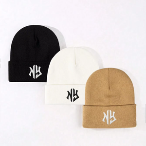 New Fashion Mens Plaid Knit <b>Beanie</b> Soft Breathable & Thicken for Fall and Winter - Product Image 1