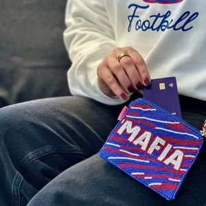 Monedero de Cuentas de Semillas con Diseño de Truco o Trato, Bolsa para Monedas con Bordado de Cuentas de Semillas - Product Image 6