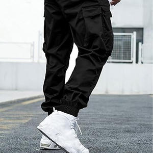 Pantalones Cargo RNSHANGER para hombre, pantalones informales de Hip Hop Hit Color con múltiples bolsillos, ropa de calle, cintas, pantalones de chándal, pantalón Harem - Product Image 1