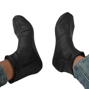 OEM Wholesale Leather <b>Socks</b> Custom Logo Flexible Leather Breathable Comfort Designed For Riding Outdoor Touring And Safety Use - Product Image 1