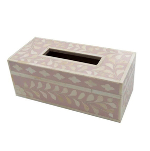 Ceramic <b>Tissue</b> Box Holder With Floral <b>Pattern</b> Handmade Design - Product Image 1