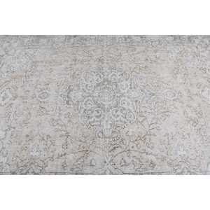 พรมตุรกีโบราณ ขนาด 6.4x8.8 ฟุต สีขาว พรมขนสัตว์ขนาดใหญ่สไตล์ตะวันตกเฉียงใต้ - Product Image 5