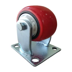 100mm Fixed Red Caster Wheels Custom Caster Wheel For Trolley Cart furniture caster wheel factory price