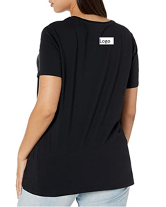 T-shirt ras du cou pour femmes, coupe classique à manches courtes, tendance, personnalisé, avec impression sur fond blanc - Product Image 2