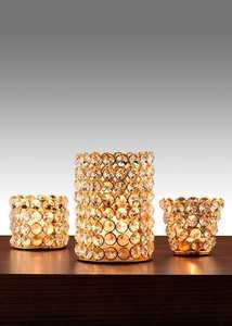 เชิงเทียนคริสตัลหรูหราทันสมัยพร้อมสีทองสำหรับตกแต่งบ้านและห้องนั่งเล่น - Product Image 6