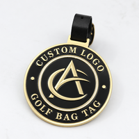 Étiquettes de sac de golf en métal émaillé personnalisées OEM d'usine, étiquettes de bagages de voyage, logo sur mesure, accessoires de sac de golf Tourament