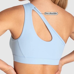 Sujetador deportivo corto de un hombro con palangre para mujer, camisola con tirantes ajustables, Top corto de entrenamiento para gimnasio, Sujetador deportivo para mujer - Product Image 5