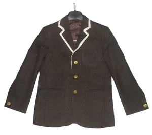 Costume de blazer avec logo brodé sur mesure, look formel, coupe ajustée, uniforme scolaire pour les garçons du lycée, enfants, polyester/coton - Product Image 1