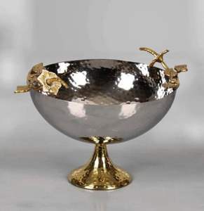 Plateau de service en bois de conception de vadrouille de haute qualité plateau d'hôtel en métal élégant pour la date de mariage et le service de fruits - Product Image 3