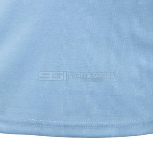 เสื้อโปโลมีกระเป๋าสีฟ้าฟ้าสำหรับผู้ชายผ้าคอตตอนลำลองมีโลโก้ตามสั่ง - Product Image 3