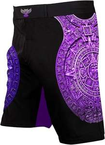 Impression numérique rétractable Arts martiaux mixtes porter pour adultes hommes plaine blanc lutte MMA Shorts en gros taille élastique - Product Image 5