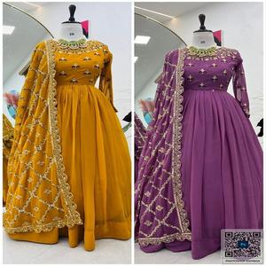 Ensemble de Salwar Lehenga de Mariage FANCY avec Broderie, Vêtement pour Occasions Spéciales pour Femmes - Product Image 4