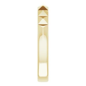 18K Gold Plated Stainless Steel Stackable Pyramid <b>Ring</b> Fashionable Eternity Inlay Trendy Claw Technology Casual Gift for Him Her - Product Image 4