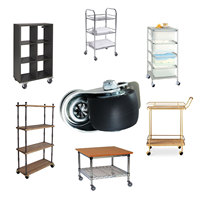 1.5 \ "3/8 pouces roulettes à tige filetée TPR frein de roue silencieux pour chambre petites roulettes pour salon extérieur salle à manger cuisine