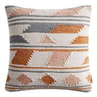 Housse de coussin bohème en coton tendance avec fermeture éclair, tissée à la main, design unique, coussin décoratif vintage, vente chaude, personnalisable