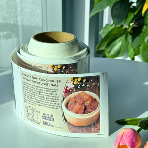 Papier d'étiquettes auto-adhésif de haute qualité conçu sur mesure taille durable-adapté aux emballages de boissons au vin de Tinh Dieu Vietnam - Product Image 1