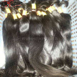 Super Double Weft เส้นผมมนุษย์จำนวนมากหนังกำพร้าเวอร์จินชิดต่อผม - Product Image 2