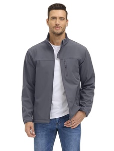 OEM Custom Men's Winter Waterproof Breathable Windproof Softshell Jacket with Stand Collar and Front Logo Made in Pakistan - Product Image 3