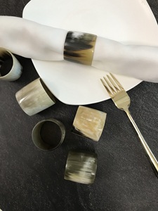 Porte-serviettes en corne de buffle, forme ronde, porte-serviettes pour hôtels de luxe, restaurants et tables de mariage, haute qualité - Product Image 6