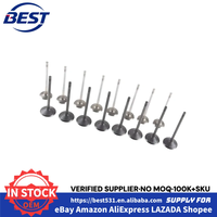 Kit de soupapes d'admission et d'échappement moteur 16 pièces compatible 2.0 2.4 L Essence 05-17 A20 Z20 A22 Z22 LTG LE5 pour BUICK CHEVROLET PONTIAC GMC SATURN