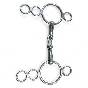 Mors de cheval équestre de 5 pouces, type Dutch Gag à trois anneaux, en acier inoxydable de qualité supérieure, pour un contrôle et un équilibre améliorés - Product Image 2