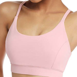 เสื้อชั้นในกีฬาแบบไร้ตะเข็บ ระบายอากาศได้ดี ดีไซน์ไขว้หลังเรียบง่าย สำหรับผู้หญิง ออกกำลังกาย โยคะ และฟิตเนส - Product Image 4