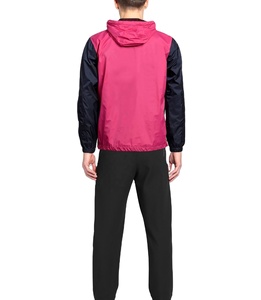 Veste coupe-vent légère pour homme, blocs de couleur, respirante, streetwear, 100% polyester, pull-over, coupe-vent en nylon surdimensionné - Product Image 2