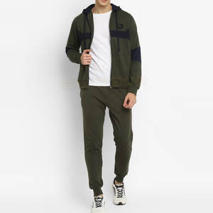 Venta al por mayor de chándales de algodón 100% de calidad superior para hombre con impresión de logotipo personalizado ligero de secado rápido transpirable conjuntos de pantalones de talla grande - Product Image 4