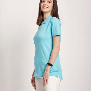Custom Logo Women Short Sleeve Cotton Polo Shirt Casual Slim Fit Breathable Pique <b>Golf</b> Tennis T-shirt Summer Workwear Tops - Product Image 2