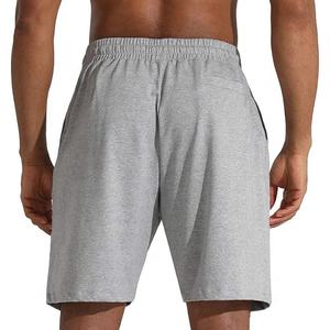 Ropa deportiva de calle alta para hombre, ropa de gimnasio, pantalones cortos de chándal atléticos de algodón 100%, informales, sólidos, de alta calidad, para entrenamiento deportivo medio - Product Image 3