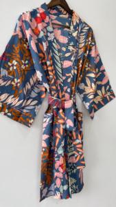 Kimono en coton imprimé bloc à la main, peignoir de nuit de style indien/maillot de bain/robe de chambre d'hiver thermique 100% coton ODM approvisionnement - Product Image 2