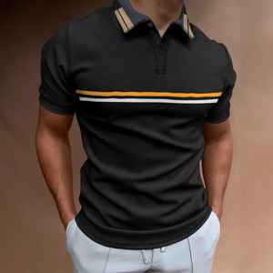 Polos deportivos de algodón y poliéster personalizados para hombre, estampados con insignia de logotipo personalizado, polos de sudor personalizados con logotipo bordado - Product Image 3