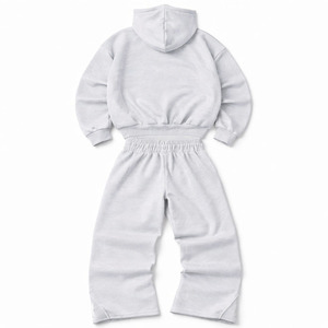 Custom Men's Cotton Heavyweight Fleece Tracksuit Breathable Sweatshirt Hoodies And Joggers Sets B2B Wholesale Private Label - Product Image 3