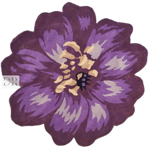 100% nouvelle-zélande laine tapis personnalisé violet Floral Design tufté à la main de haute qualité moderne pour salle à manger salon maison utilisation au sol - Product Image 1