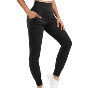 กางเกงวอร์มออกกำลังกายเอวสูงทรงหลวมสำหรับผู้หญิง ไซส์ XL ดีไซน์ใหม่ ผ้าแห้งเร็ว ระบายอากาศได้ดี ผลิตจากผ้าสแปนเด็กซ์/โพลีเอสเตอร์ เหมาะสำหรับโยคะ - Product Image 5