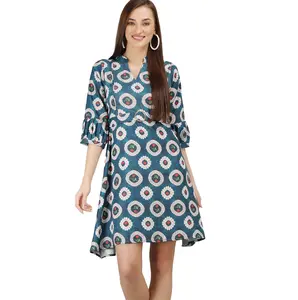 Stylish and Chic Tunic Dress for Women Digital Flower Print Tunic Summer Autumn Tops Fashionable Dresses 2023 New Arrivals Dress