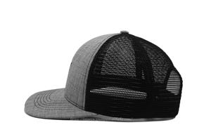 Sombreros de camionero de malla gris/negro de alta calidad informales unisex logotipo personalizado ajustable ciclismo al aire libre lona estilo de moda - Product Image 3