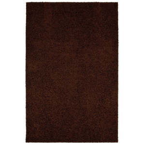 Alfombra lavable de pelo largo Netline Home Fiji, color marrón chocolate, con mechones - Product Image 1