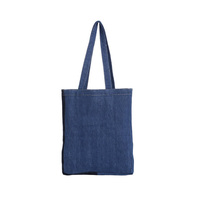 Sacs fourre-tout en denim en tissu jeans sur mesure de haute qualité Meilleure vente Sacs fourre-tout en jean de couleur unie